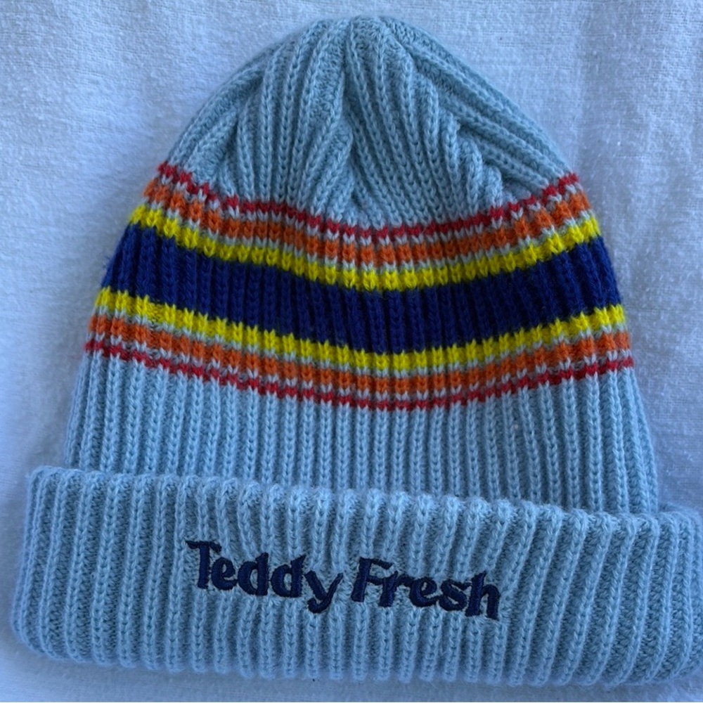 Teddy Fresh Blue Striped Beanie